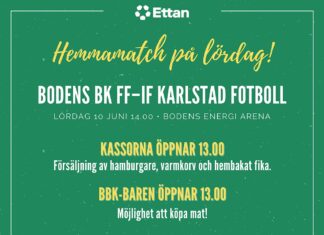 Hemmamatch på lördag!