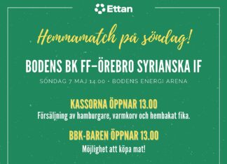 Hemmamatch på söndag!