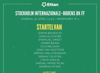 Startelvan mot Stockholm Internazionale