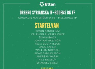 Startelvan mot Örebro Syrianska IF