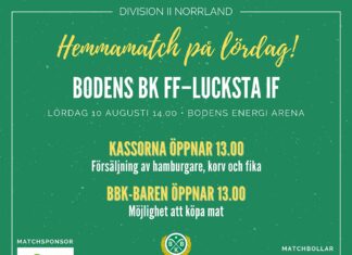 Hemmamatch på lördag!