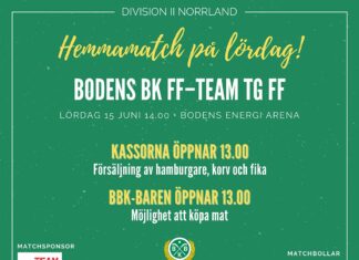 Hemmamatch på lördag!