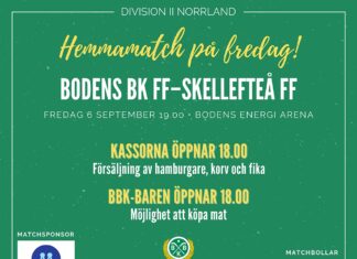 Hemmamatch på fredag!