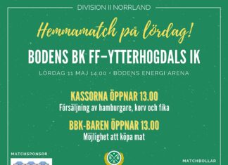 Hemmamatch på lördag!