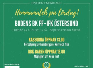 Hemmamatch på lördag!