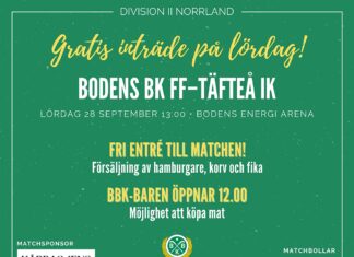 Fri entré till matchen på lördag!