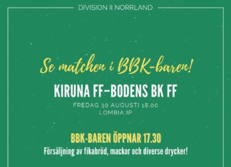 Se kvällens match i BBK-baren! INGÅNG VIA BBK FF.s KANSLI