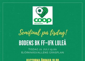 Cupsemi mot IFK Luleå på tisdag
