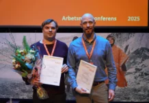 Jim Abrahamsson och Fredrik Taivalsaari vinnare av Svemins Arbetsmiljöpris 2025