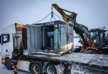 Nätstation med transformatorer från Kiruna får nytt liv i Ukraina