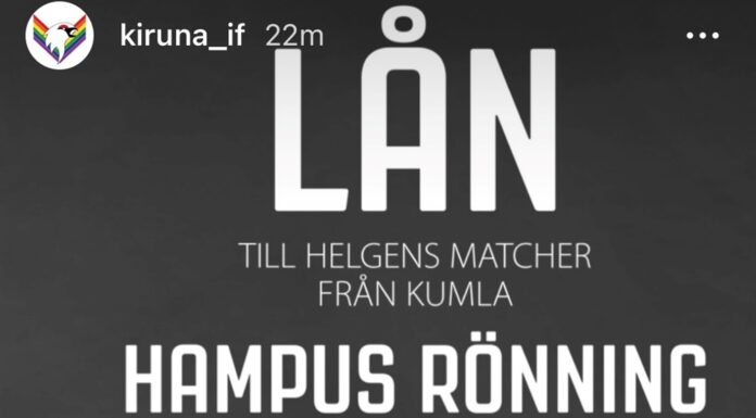 Hampus Rönning lånas in.