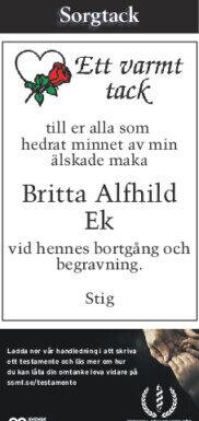 Britta Alfhild Ek tack