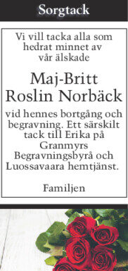 Maj-Britt Roslin Norbäck