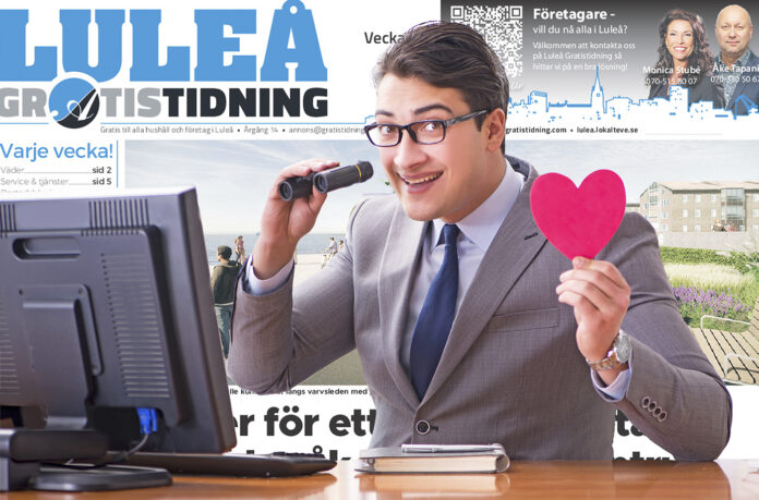 Businessman in saint valentine concept in office