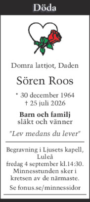 fonuslulea-Soren Gottfrid Mikael Roos