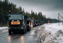 Militära transporter i norra Sverige