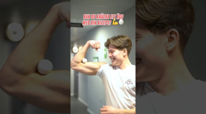 Kan du knäcka ett ägg med din biceps? 🥚💪 #egg #bicep #crack