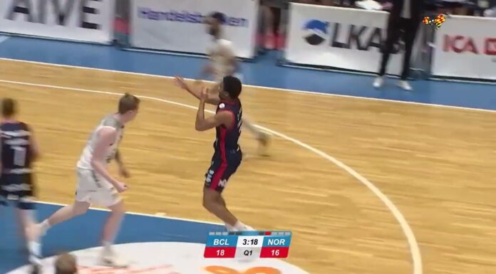 Robert Carpenters tunga alley-oop-dunk vs. Norrköping i semifinal 3