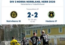 Poäng trots rött kort i första halvlek