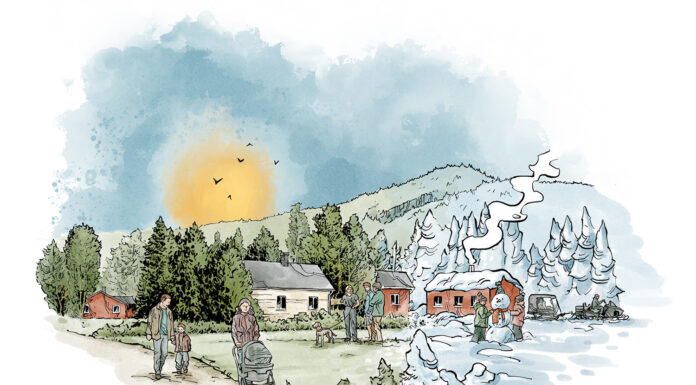 Med bygemenskapen i ryggen och äventyret framför fötterna – tomter till salu i Niemisel