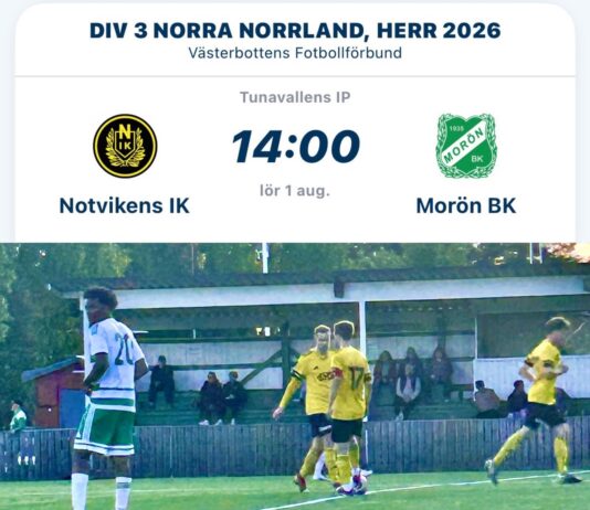 Morön BK på Tuna på lördag – lotteriet är igång