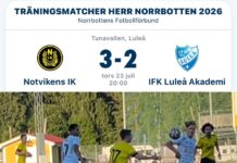 Vinst i träningsmatchen mot IFK Akademi