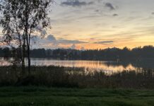 Stilla kväll vid Skurholmsfjärden.