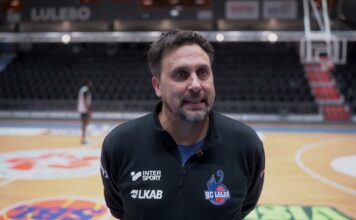 Håkan Larsson inför säsongens första E4-derby på bortaplan mot Umeå Basket