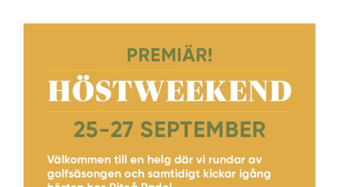 PREMIÄR FÖR HÖSTWEEKEND!
Den 25–27 september testar vi något helt nytt på @pi…