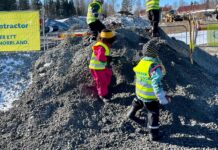 Första spadtaget till ny förskola i Boliden är taget