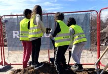 Första spadtaget för nya Örjansskolan i Skellefteå kommun