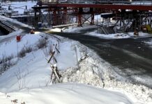 Körbanan i trä börjar ta form på Karlgårdsbron