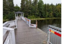 Kinabron vid Nydalasjön stängs av